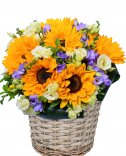 Colorful Flower Basket - Flower delivery