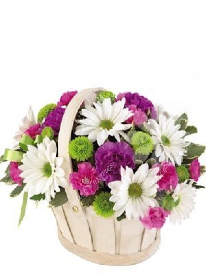 Flower spring basket